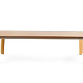 Minimalist Wooden Dining Table With Sleek Rectangular Top And Sturdy Legs 3d model