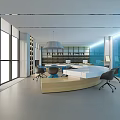 Public Office Space Interior With Wooden Walls Red Carpet Black Stools Plants And 2016