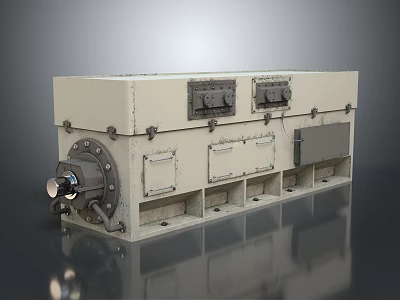 White Industrial Equipment With Control Panels Metal Frame Valves And Compartment Modules 3d model