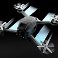Commercial Drone With Four Propellers High Resolution Camera And Sleek Design 3d model
