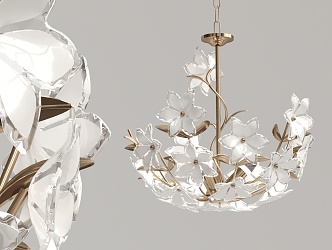 European-style chandelier pattern chandelier 3d model