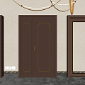 Modern child and mother door entrance door 3d model