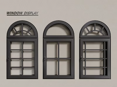 European-style windows Aluminum alloy windows Curved windows Floor-to-ceiling windows 3d model