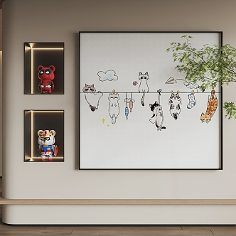 Modern Cartoon Hanging Paintings Cartoon Hanging Paintings Children Hanging Paintings 3d model