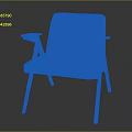 Modern Yellow Accent Chair With Armrests And Sleek Smooth Surface Design