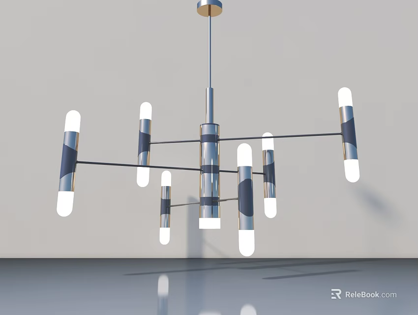 Modern Interior Swing Door Design With Glass Panel And Metal Frame 3d model