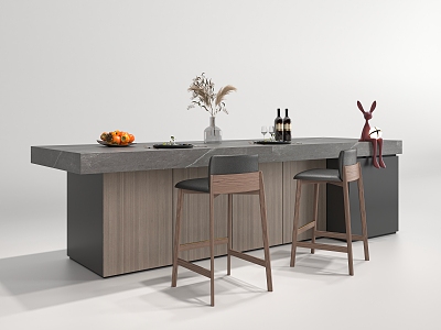 Bar chair combination model