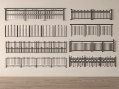 Modern Guardrail Railing 3d model
