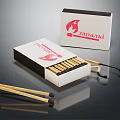 Open and Closed Matchboxes with Red Zapaski Logo Yellow Sticks and Black Tips