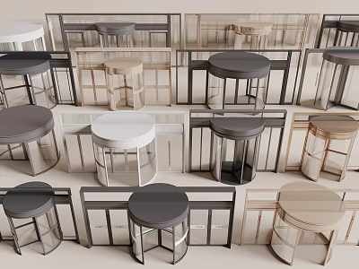Revolving Doors Featuring Various Styles Different Colors and Multiple Designs 3d model