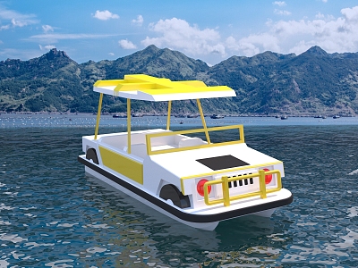 Cartoon Hummer Recreation Boat FRP Modeling Equipment Boat City Park Landscape Boat Playground Scenic Yacht Electric Four Person Recreation Boat model