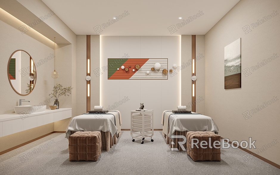 Modern SPA Beauty Salon Room model