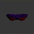 Heart Shaped Owl Decoration With Purple Red Body And Yellow Red Eyes