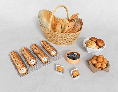 Bread Biscuits Dessert Food West Point Noodles 3d model