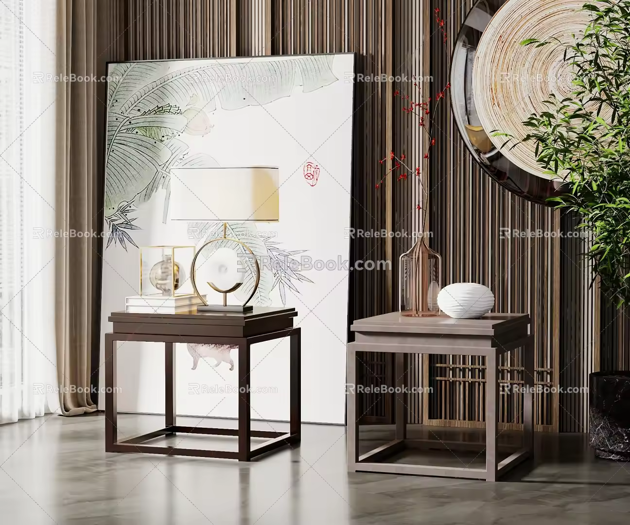 New Chinese style combination of several sides and several corners 3d model