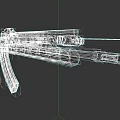 Tactical Military Rifle With Red Laser Sight And Black Brown Finish