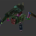 Smart Machine With Multi Legged Mechanical Structure And Industrial Metal Design 3d model