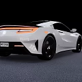 White Sports Car With Sleek Exterior Design Black Wheels And Red Brake Calipers