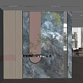 Modern Foyer Hallway Design With Marble Feature Wall Recessed Lighting And Decorative Ornaments