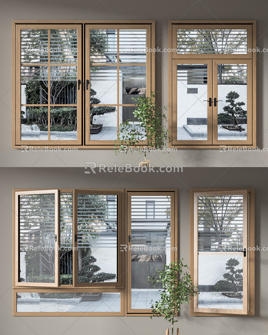 Modern window window combination 3d model