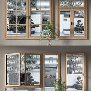 Modern window combination 3d model