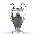 Champion Silver Trophy With Classic Design Dual Handles And Stable Base