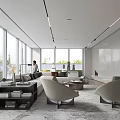 Modern Lounge Area Interior Design With Large Windows Natural Light And Comfortable Seating
