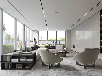 Modern negotiation area Sales office Negotiation area 3d model