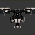 Detailed Futuristic Mechanical Drone 3D Model With Dual Propellers And Camera