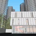 Modern Urban Sales Office Building With Glass Curtain Wall In High Rise District Design