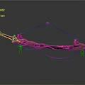 Artistic Ornate Traditional Bow Weapon With Intricate Carvings And Red Tassels