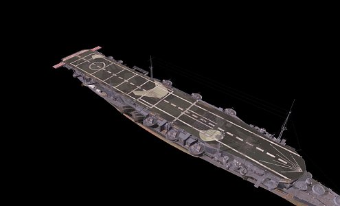 modern warship aircraft carrier 3d model