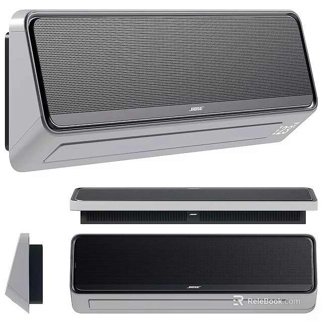 Modern Wall Mounted Air Conditioner Unit With Sleek Design And Digital 3d model