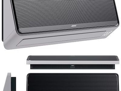Modern Wall Mounted Air Conditioner Unit With Sleek Design And Digital 3d model