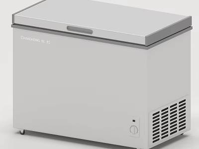 Changhong Household Chest Freezer Electric Appliance With Compact Design And Control Knob 3d model