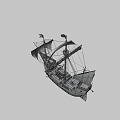 Columbus's ship Santa Maria 1495 3d model