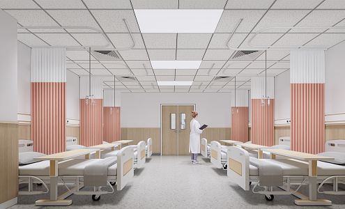 Modern Ward Hospital Ward 3d model