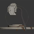 Industrial Circular Platform With Concentric Ring Design And Metallic Mechanical Device