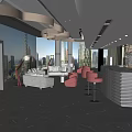 Modern Hotel Lobby Interior Design With Spacious Layout Reception Desk And Sofa