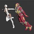 Modern Game Character Iron Man Mech Warrior Machine Battleguard Mechanical Battleguard 3d model