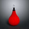 Red Teardrop Shaped Hanging Storage Pouch With Hook For Home Organizing