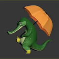 Crocodile Alligator Nile Crocodile carnivore reptile cold-blooded animal reptile 3d model