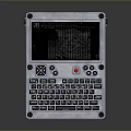 Portable Rugged Industrial Computer Featuring Physical Keyboard Red Control Button And LCD Display Screen