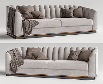 Modern double sofa 3d model