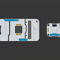 Smartphone Internal Component Layout With Mainboard And Small Module 3d model