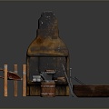 Modern iron furnace forge coal clip clip blacksmith 3d model