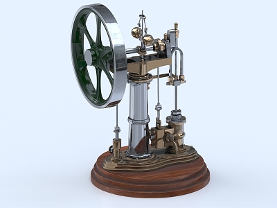 engine vertical engine retro engine old engine old engine steam engine 3d model