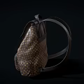 Luxury Designer Backpack With Classic Monogram Pattern Black Leather Top And Gold Buckle