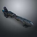 Futuristic Sci Fi Spaceship 3D Render With Mechanical Details And Metallic Texture 3d model