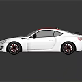Sleek Silver Sports Car With Red Roof And Red Alloy Wheels Design